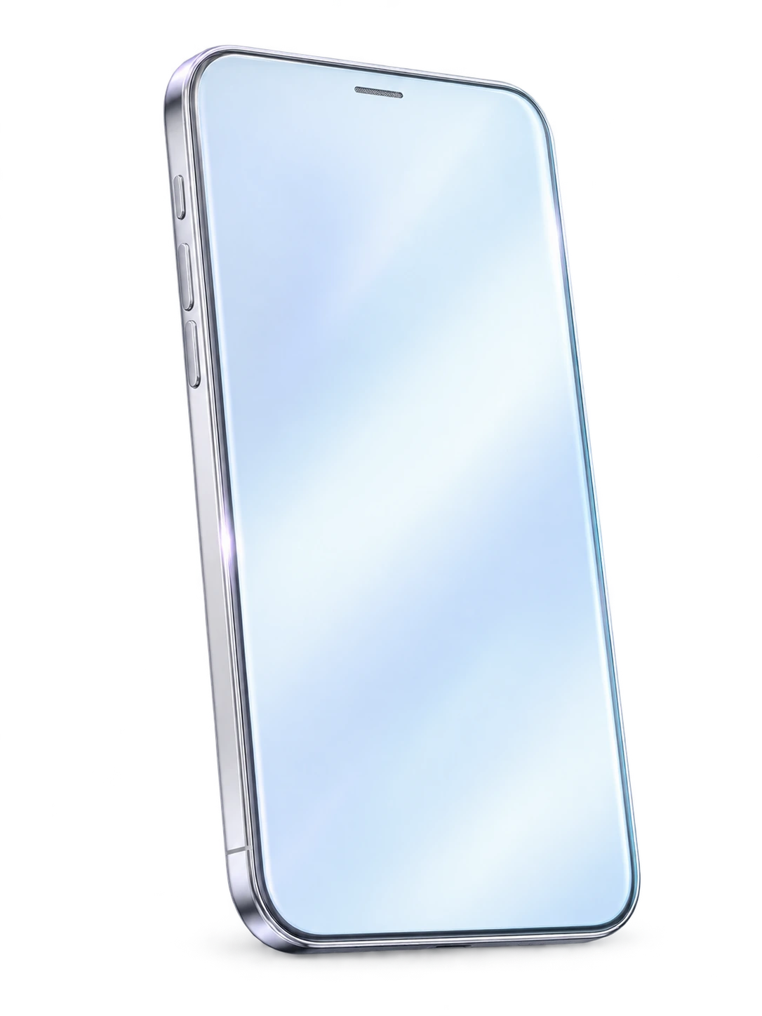 Pearl and ice-blue glass phone
